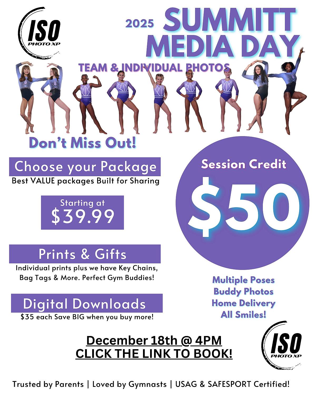 Summit Gymnastics Individuals Portraits Registration 2025